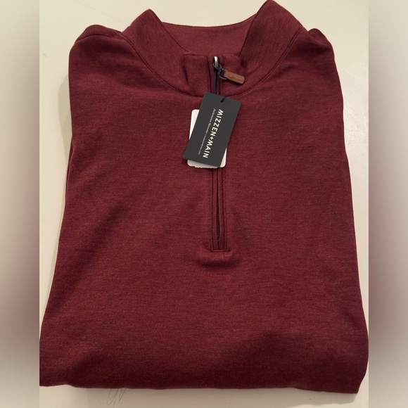 Mizzen+Main Fairway 1/4 Pullover Maroon XL New - Picture 1 of 2